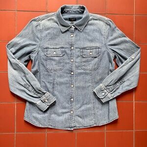 Talbot’s Denim Button up Collared Long Sleeved Top size 8P